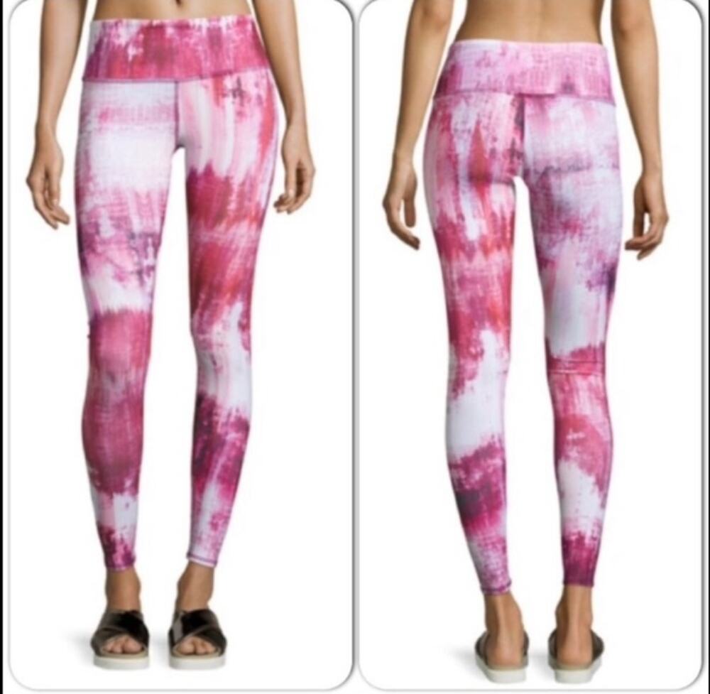 ALO Yoga Airbrush Leggings in Pink Desert Sunset Full Length 28" XS X-Small